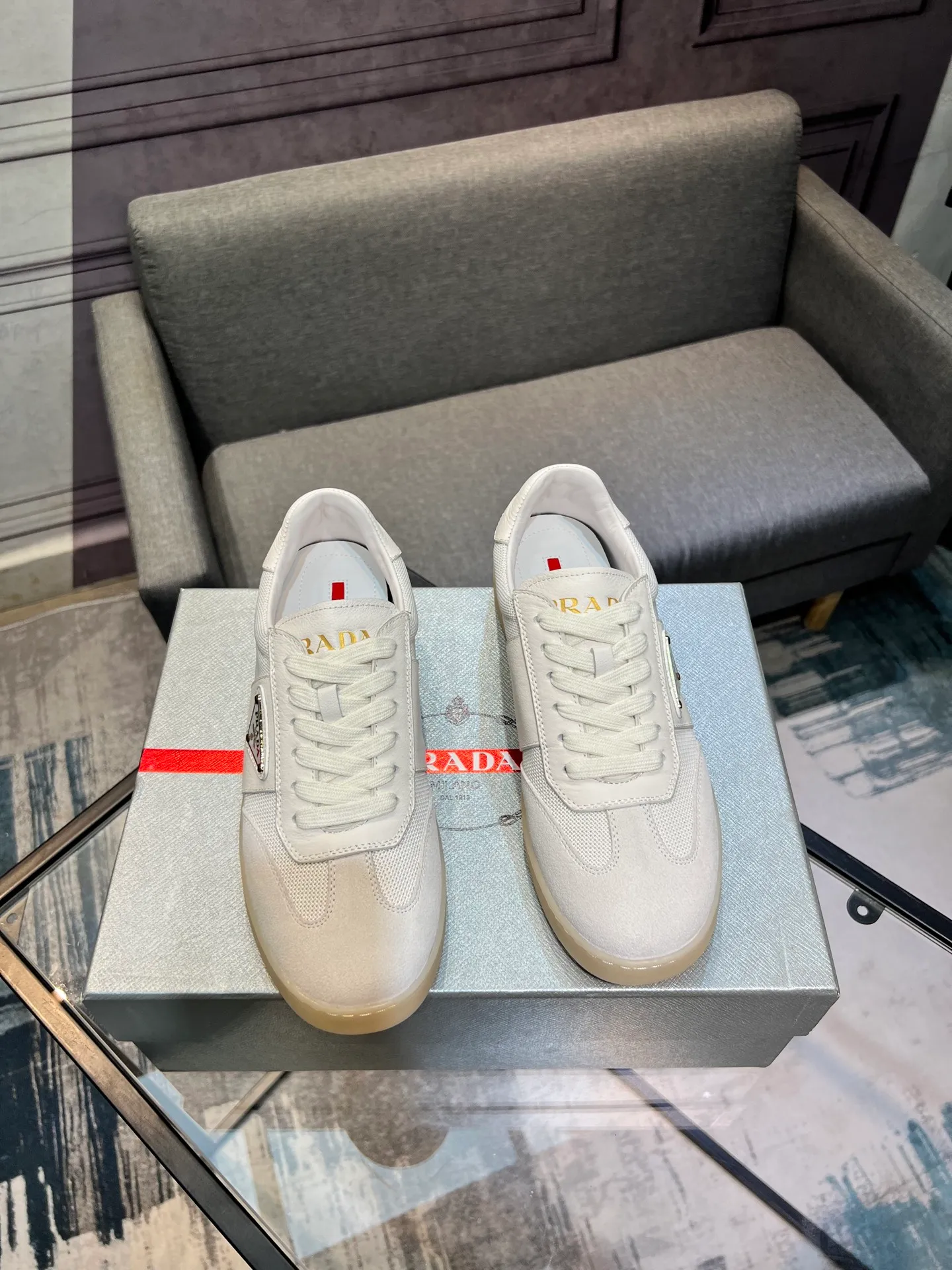 Men's shoes 💰540 [PRADA] Men's shoes are popular in the counter, official website synchronization, 1 high-quality shipment ✔️ Original frosted cowhide + cowhide lining, 1🆚1 replica, original sole, 38-45 (45 customized, non-refundable)